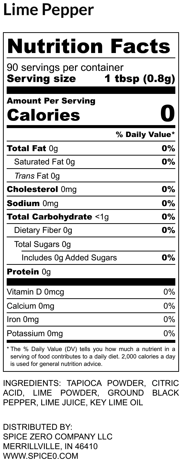 Salt-Free Lime Pepper Blend
